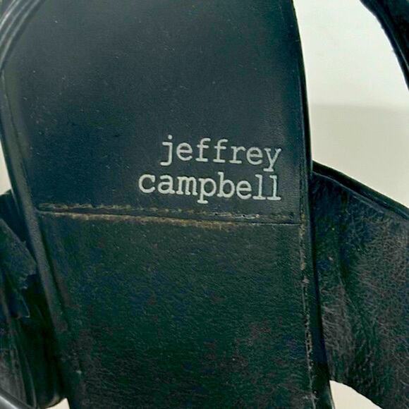 JEFFREY CAMPBELL Ammaly Black Slingback Platform Block Heel Sandal
 sz 9 - Picture 3 of 12